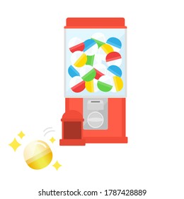 Gachapon machine illustration for capsule toy.