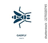gadfly vector icon. gadfly, animal, beetle filled icons from flat insects concept. Isolated black glyph icon, vector illustration symbol element for web design and mobile apps