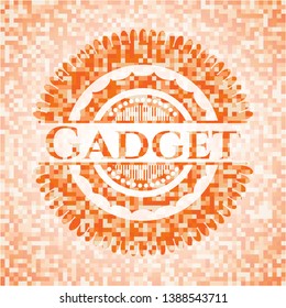 Gadget abstract orange mosaic emblem