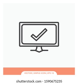 Gadget approve symbol Icon Vector Illustration