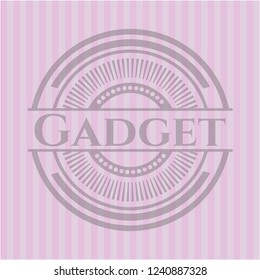Gadget badge with pink background