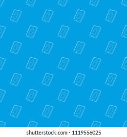 Gadget charging battery pattern vector seamless blue repeat for any use