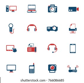 gadget color vector icons for web and user interface design