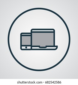 Gadget Colorful Outline Symbol. Premium Quality Isolated Devices Element In Trendy Style.