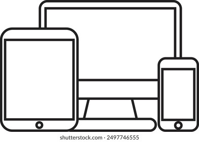 Icono de gadget e ilustración de computadora