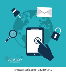 Gadget concept with devices icons design, vector illustration 10 eps graphic.