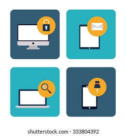Gadget concept with devices icons design, vector illustration 10 eps graphic.
