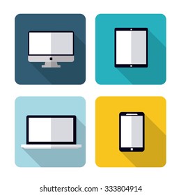 Gadget concept with devices icons design, vector illustration 10 eps graphic.