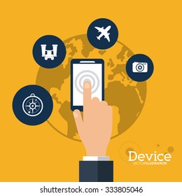 Gadget concept with devices icons design, vector illustration 10 eps graphic.