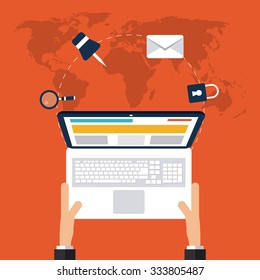 Gadget concept with devices icons design, vector illustration 10 eps graphic.