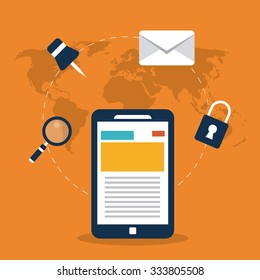 Gadget concept with devices icons design, vector illustration 10 eps graphic.