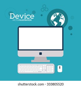 Gadget concept with devices icons design, vector illustration 10 eps graphic.