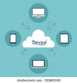 Gadget concept with devices icons design, vector illustration 10 eps graphic.