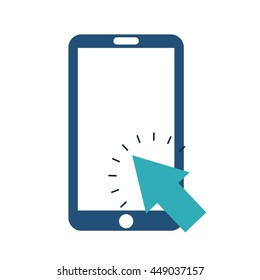 Gadget concept represented by Smartphone design. Colorfull and Flat illustration. 