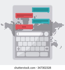Gadget concept with smartphone design, vector illustration 10 eps graphic.