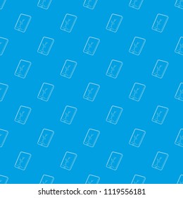 Gadget crack screen pattern vector seamless blue repeat for any use