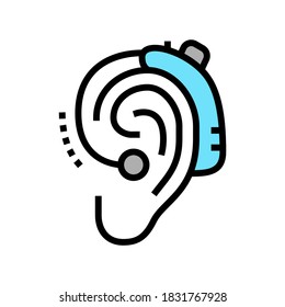 gadget for deaf color icon vector. gadget for deaf sign. isolated symbol illustration