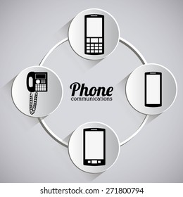 Gadget design over grey background, vector illustration