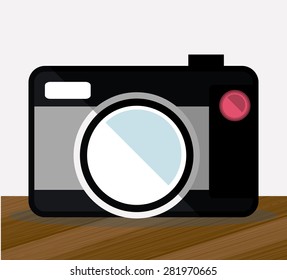 Gadget design over grey background, vector illustration