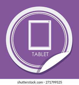 Gadget design over purple background, vector illustration