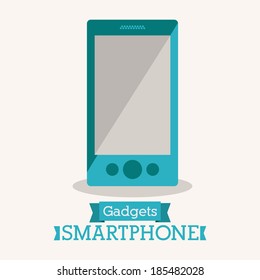 Gadget design over white background, vector illustration