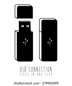 Gadget design over white background, vector illustration