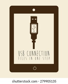Gadget design over white background, vector illustration