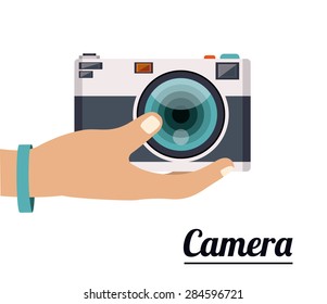 Gadget design over white background, vector illustration