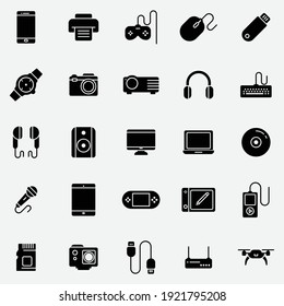 Gadget and device set icon,symbol and vector,Can be used for web, print and mobile