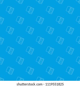 Gadget disassembled pattern vector seamless blue repeat for any use