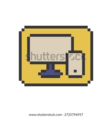 gadget display retro pixel art
