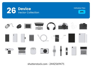 Gadget y colección de dispositivos electrónicos