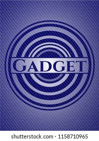 Gadget emblem with denim texture