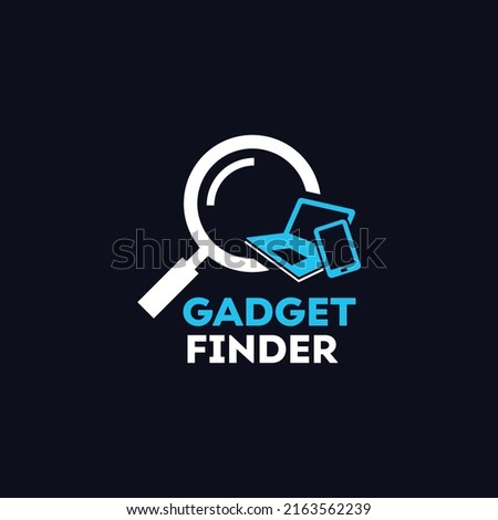 Gadget with Find logo vector design symbol graphic icon sign illustration creative idea