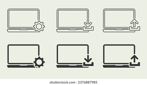 Icono plano de gadget, negro aislado en fondo blanco 