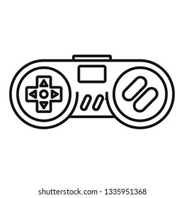 Gadget game controller icon. Outline gadget game controller vector icon for web design isolated on white background