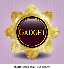 Gadget gold emblem or badge