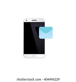 Gadget : hand phone with email icon. EPS 10