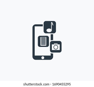 Icono de gadget aislado en fondo limpio. Icono de dibujo concepto de gadget en estilo moderno. Ilustración vectorial para el diseño de la interfaz de usuario de la aplicación del logotipo móvil web.