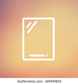 Gadget icon thin line for web and mobile, modern minimalistic flat design. Vector white icon on gradient mesh background.