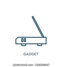 icono de gadget. Icono de contorno de gadget lineal delgado aislado en fondo blanco. Signo de gadget de vector de línea, símbolo para web y móvil