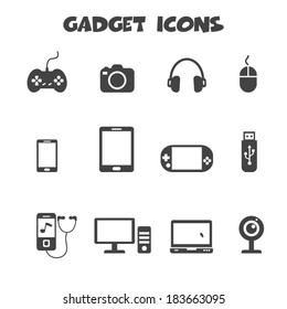 Gadget Icons, Mono Vector Symbols