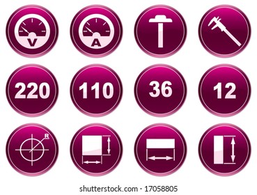 Gadget icons set. Gray - black palette. Vector illustration.