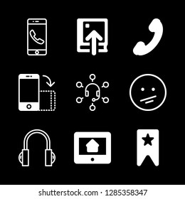 gadget icons set with phone, shocked and ipad vector set