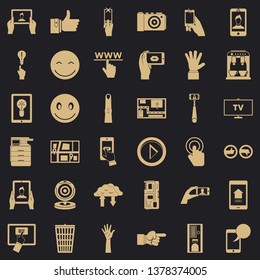 Gadget icons set. Simple style of 36 gadget vector icons for web for any design