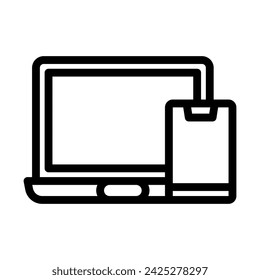 gadget line icon illustration vector graphic. Simple element illustration vector graphic, suitable for app, websites, and presentations isolated on white background