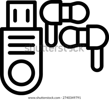 Gadget Line Icon and Vector