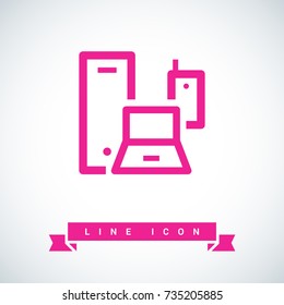 Gadget line vector icon 
