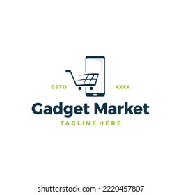 Ilustración vectorial del logotipo del mercado de gadgets