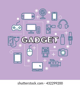 Gadget-Minimal-Umrisssymbole, Vektorbildsatz